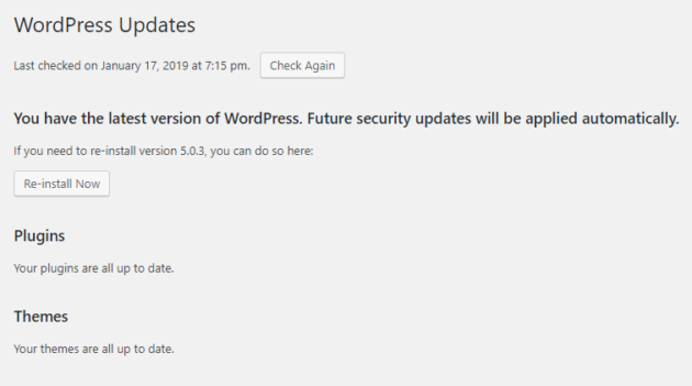 Keep your Themes and Plugins Updated